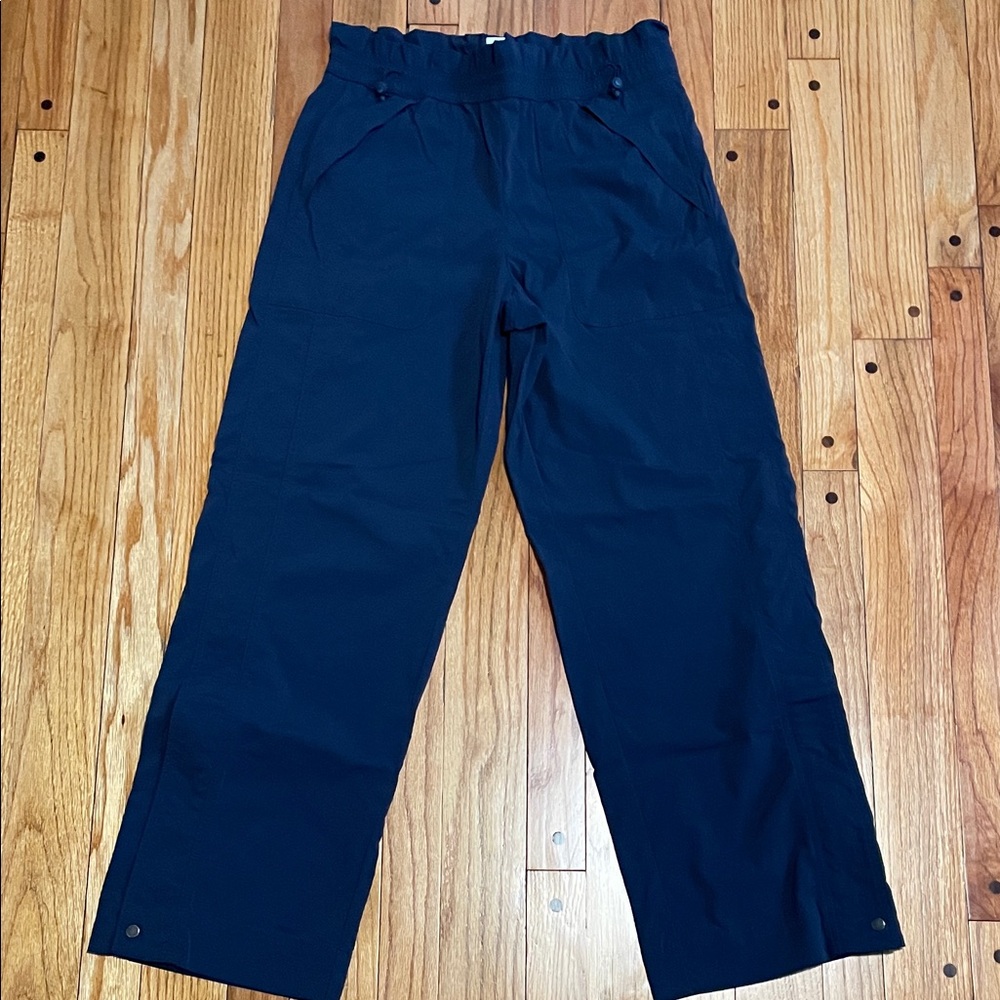 Athleta Navy Blue Wide-Leg Track Pants
